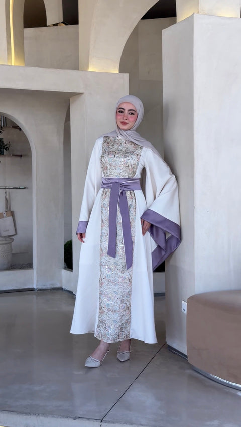 فستان لين تطريز