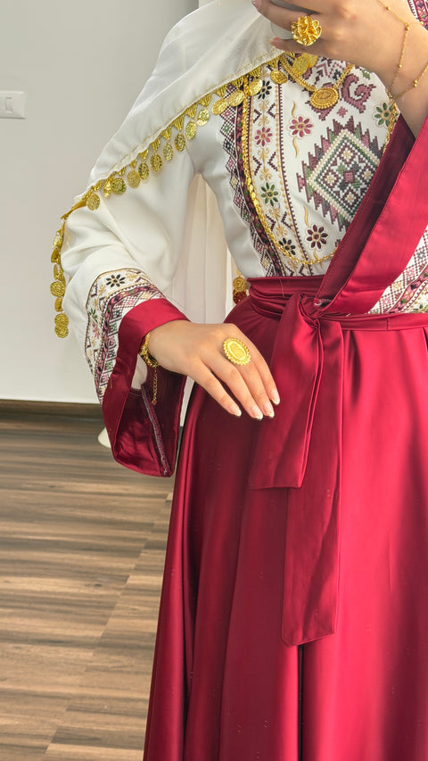 فستان مكس تطريز