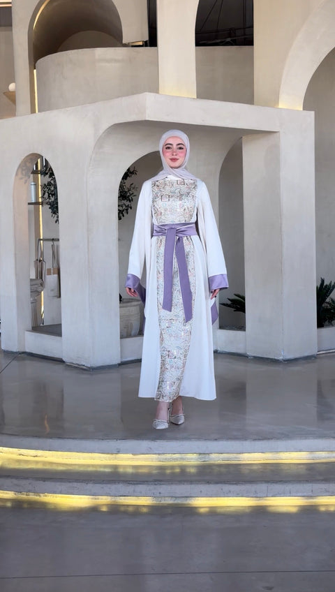 فستان لين تطريز