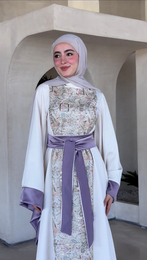 فستان لين تطريز